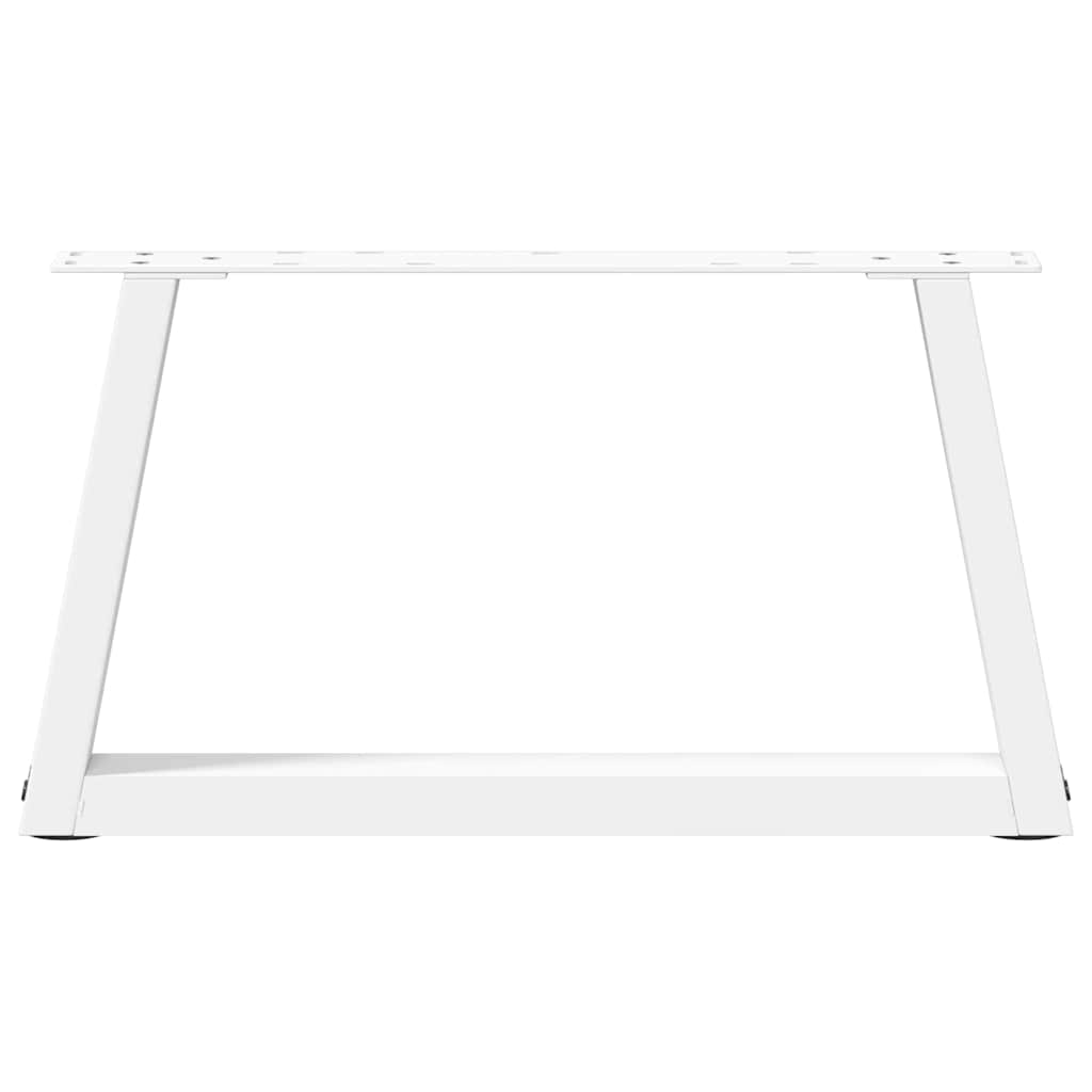Gambe per Tavolo Pranzo a V 2 pz Bianco 50x(30-31,3)cm Acciaio - homemem39