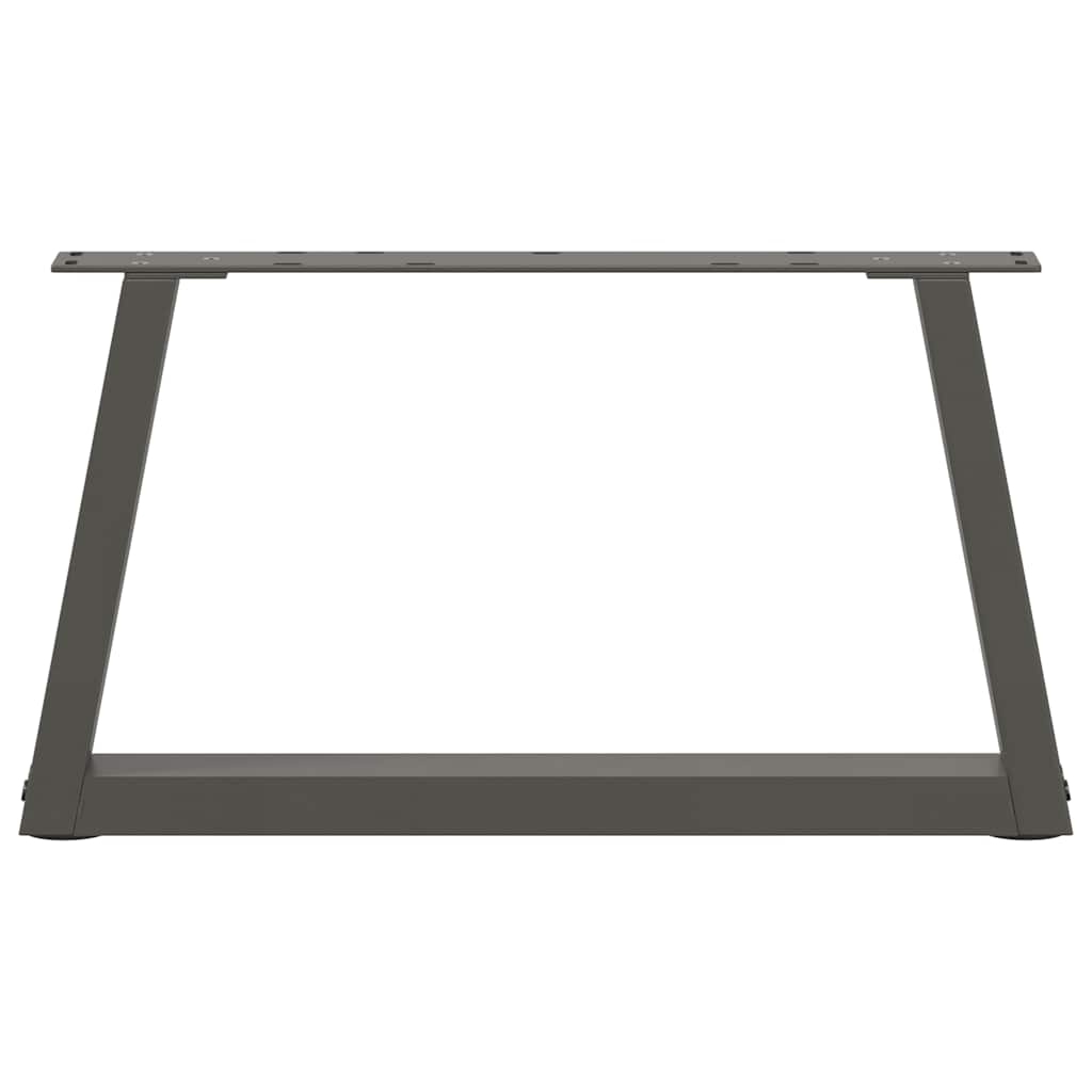 Gambe Tavolo Pranzo a V 2 pz Antracite 50x(30-31,3)cm Acciaio - homemem39