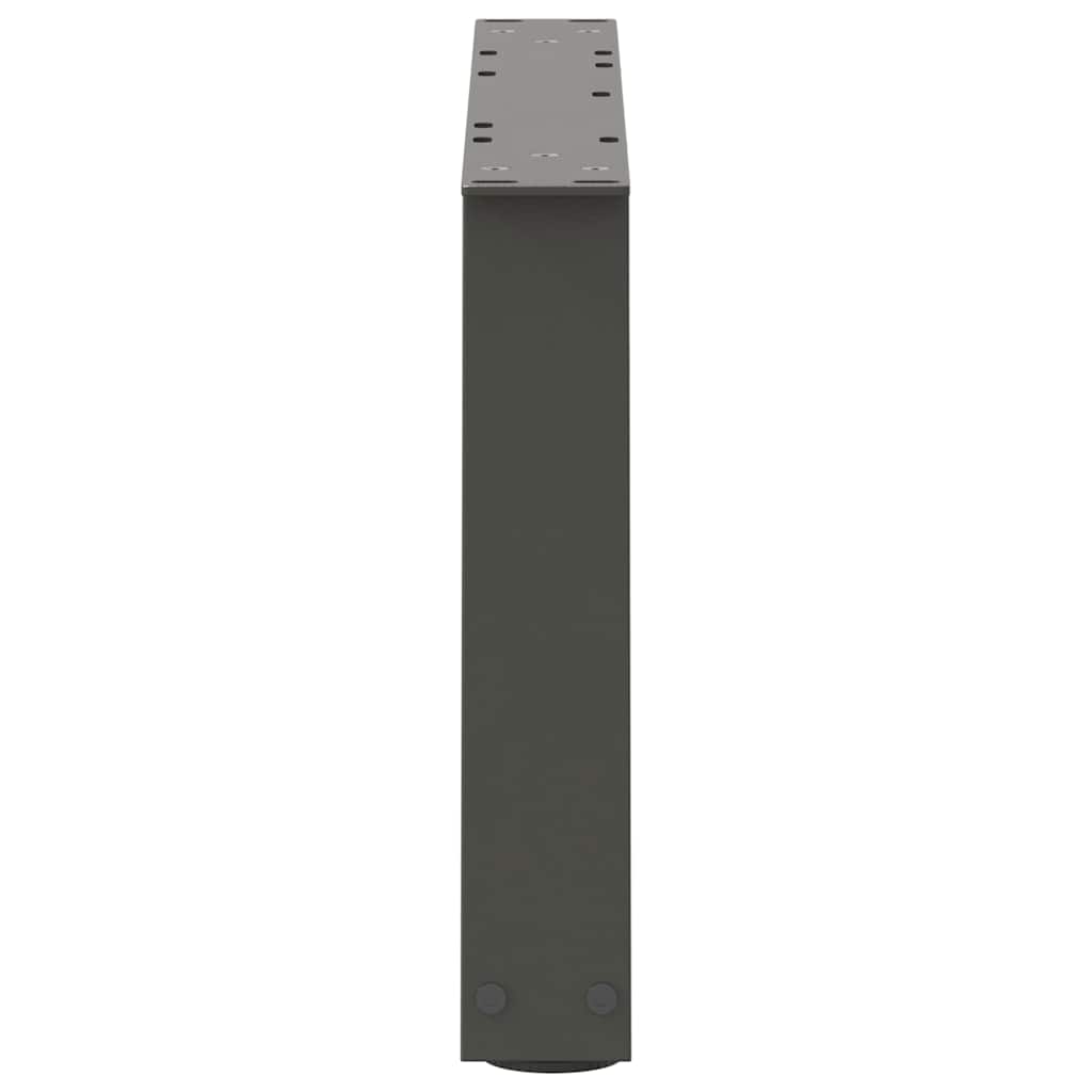 Gambe Tavolo Pranzo a V 2 pz Antracite 50x(30-31,3)cm Acciaio - homemem39