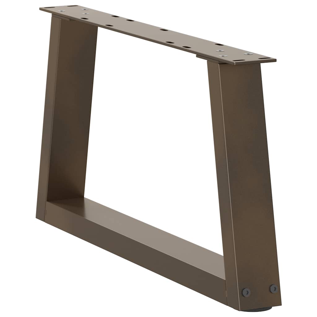 Gambe per Tavolo Pranzo a V 2pz Naturale 50x(30-31,3)cm Acciaio - homemem39