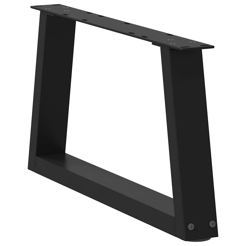 Gambe per Tavolo da Pranzo a V 2 pz Nero 60x(30-31,3)cm Acciaio - homemem39