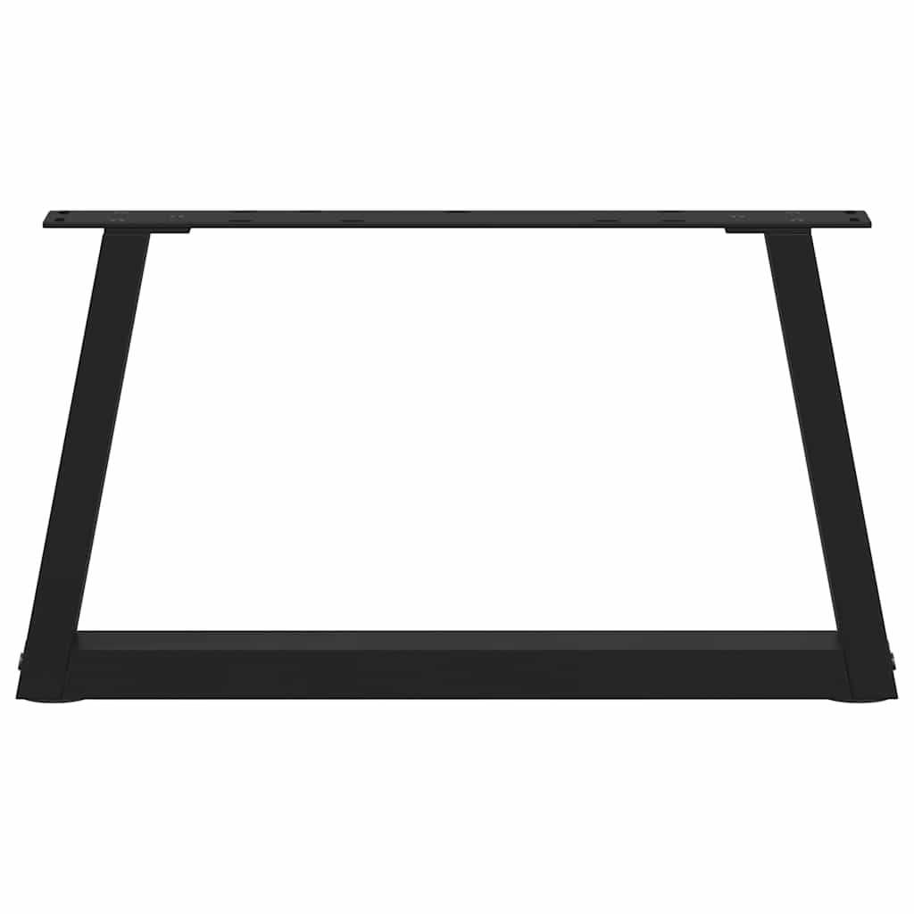 Gambe per Tavolo da Pranzo a V 2 pz Nero 60x(30-31,3)cm Acciaio - homemem39