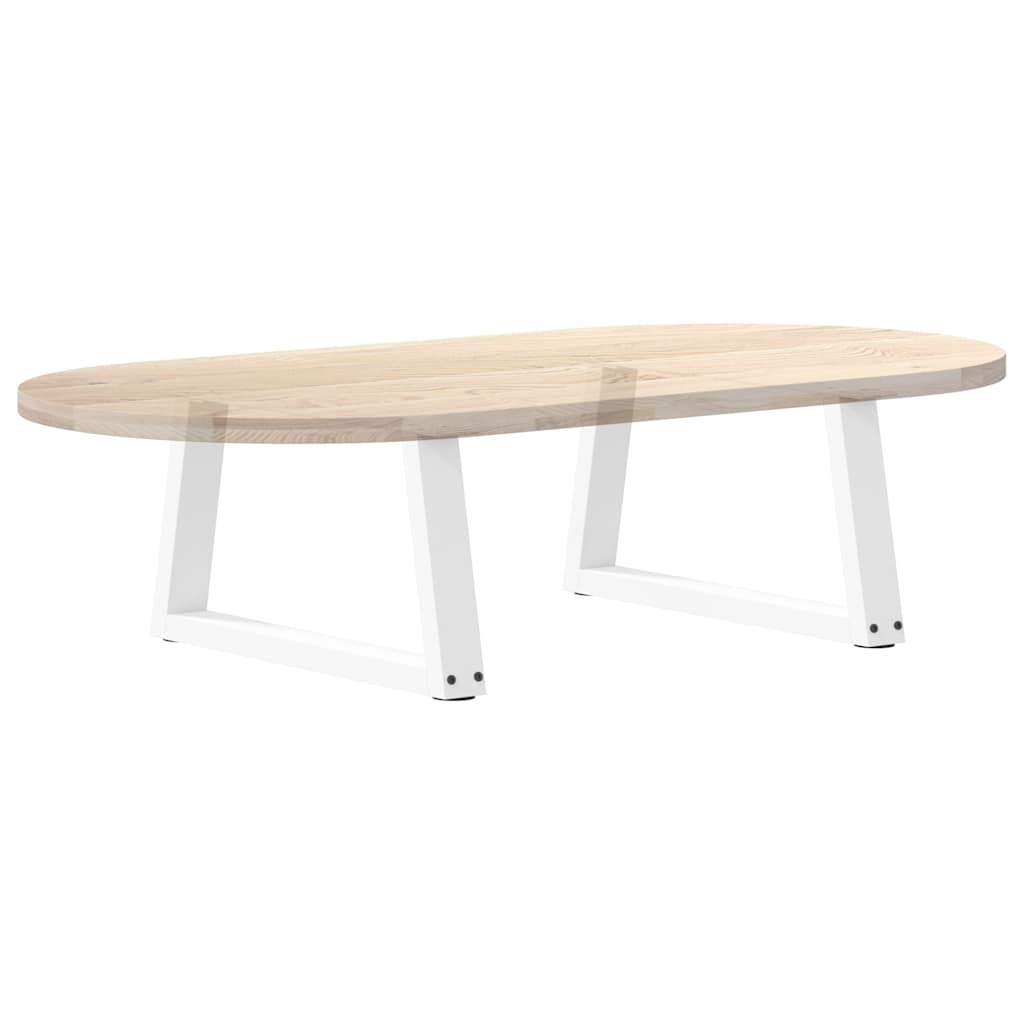Gambe per Tavolo Pranzo a V 2 pz Bianco 60x(30-31,3)cm Acciaio - homemem39
