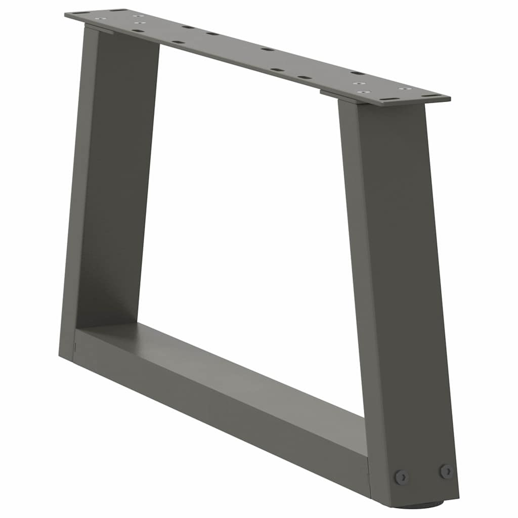 Gambe Tavolo Pranzo a V 2 pz Antracite 60x(30-31,3)cm Acciaio - homemem39