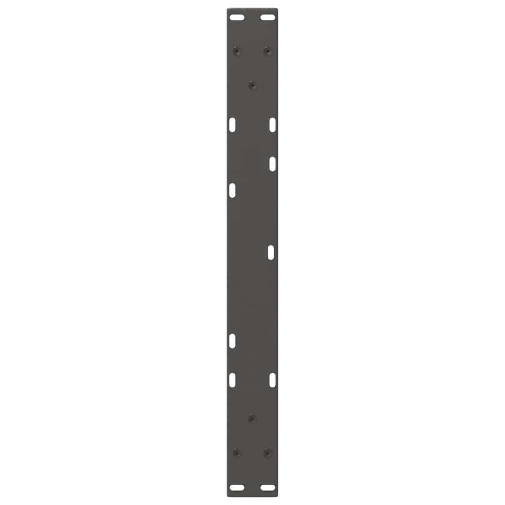 Gambe Tavolo Pranzo a V 2 pz Antracite 60x(30-31,3)cm Acciaio - homemem39