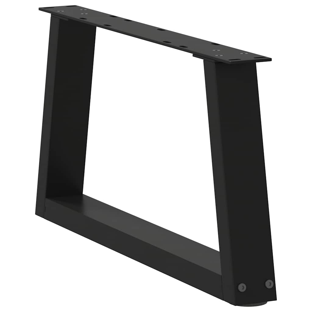 Gambe per Tavolo da Pranzo a V 2 pz Nero 70x(30-31,3)cm Acciaio - homemem39