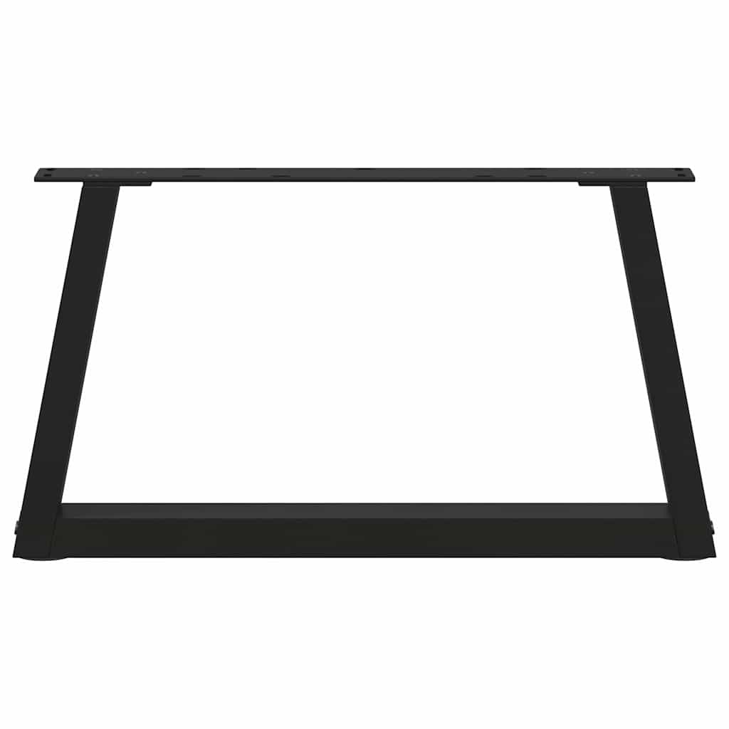 Gambe per Tavolo da Pranzo a V 2 pz Nero 70x(30-31,3)cm Acciaio - homemem39