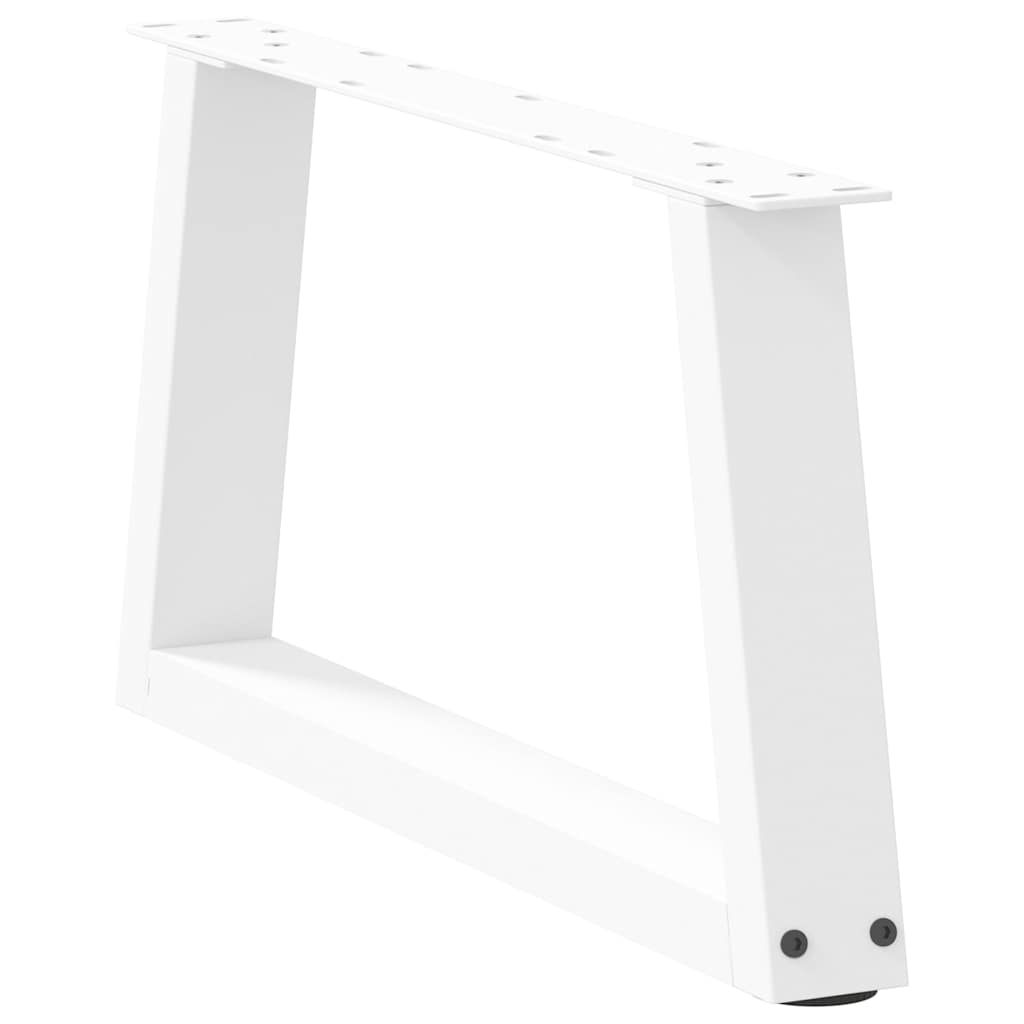 Gambe per Tavolo Pranzo a V 2 pz Bianco 70x(30-31,3)cm Acciaio - homemem39