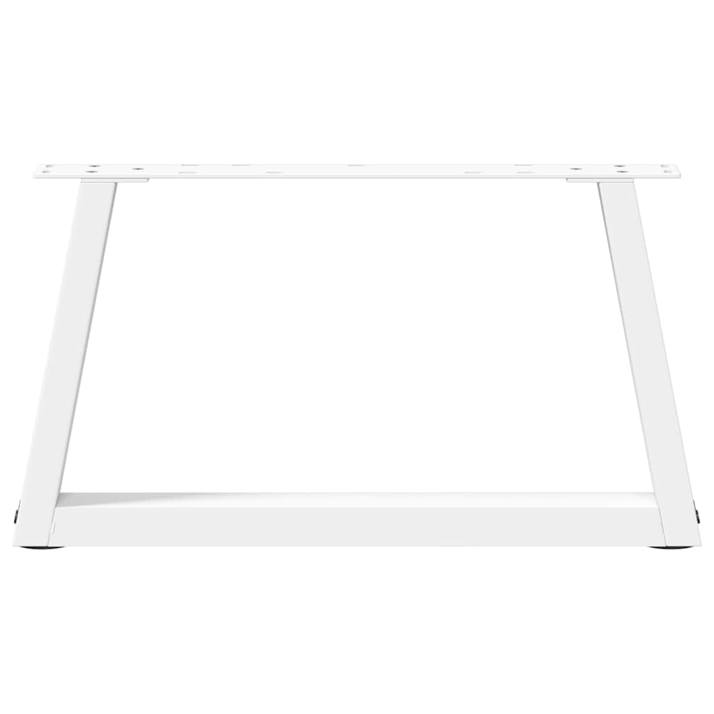 Gambe per Tavolo Pranzo a V 2 pz Bianco 70x(30-31,3)cm Acciaio - homemem39