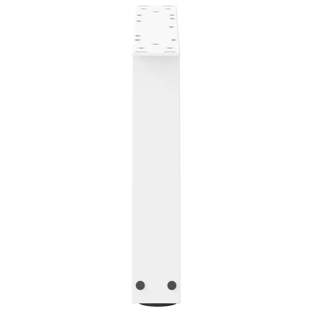 Gambe per Tavolo Pranzo a V 2 pz Bianco 70x(30-31,3)cm Acciaio - homemem39