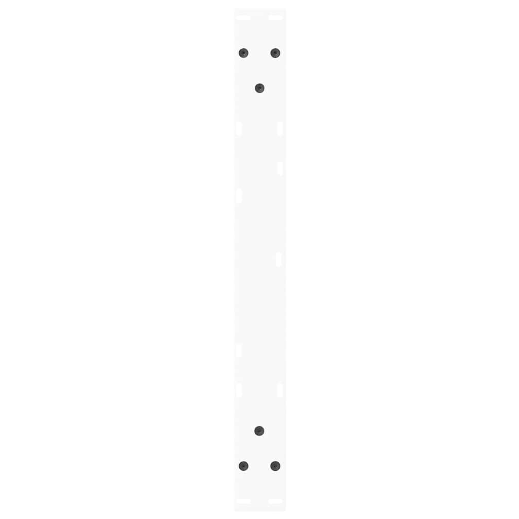 Gambe per Tavolo Pranzo a V 2 pz Bianco 70x(30-31,3)cm Acciaio - homemem39