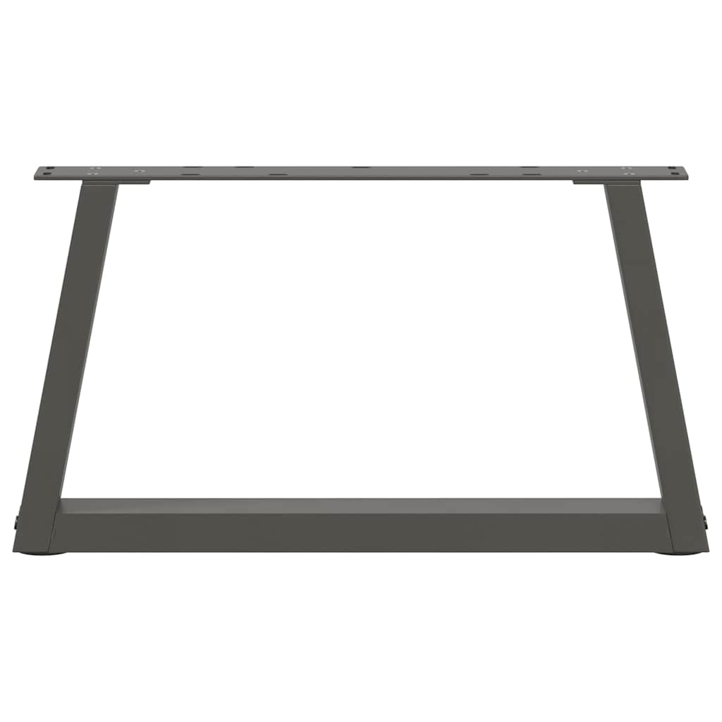 Gambe Tavolo Pranzo a V 2 pz Antracite 70x(30-31,3)cm Acciaio - homemem39