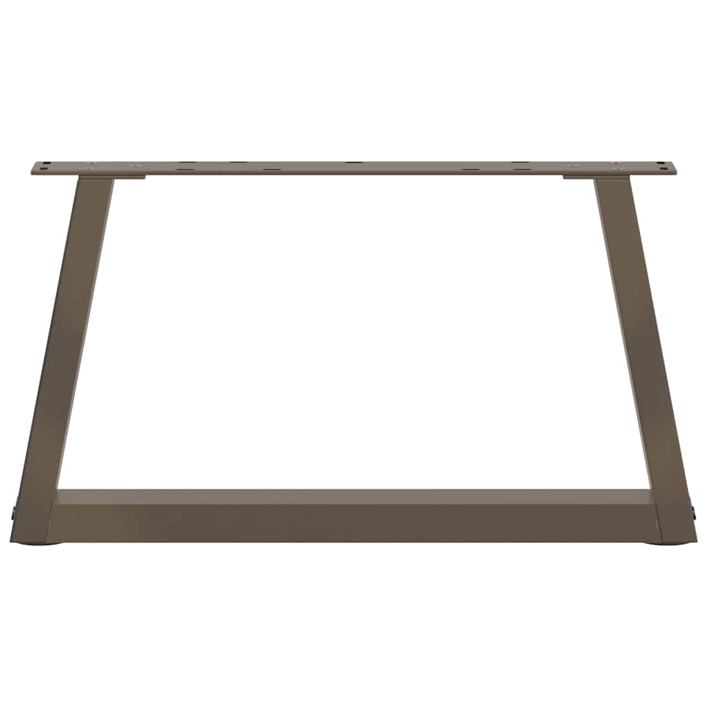 Gambe per Tavolo Pranzo a V 2pz Naturale 70x(30-31,3)cm Acciaio - homemem39