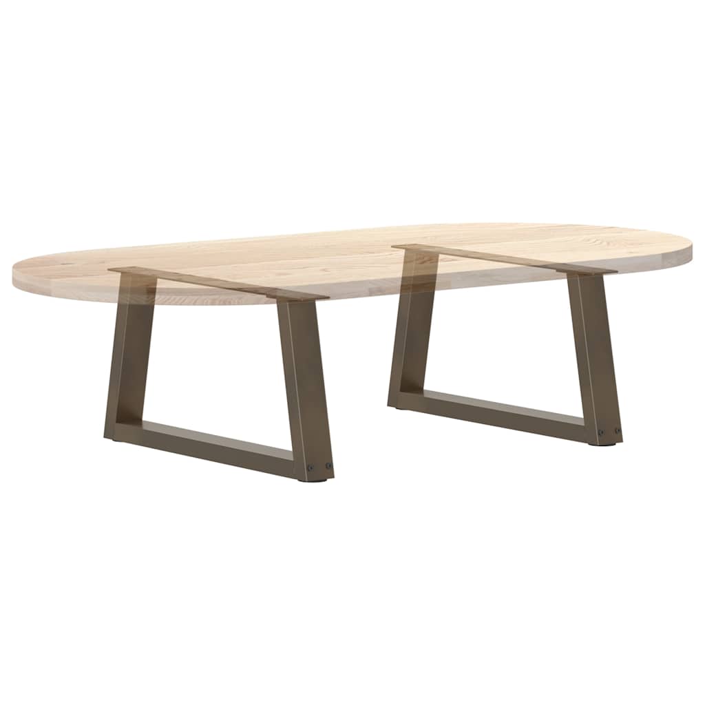 Gambe per Tavolo Pranzo a V 2pz Naturale 70x(30-31,3)cm Acciaio - homemem39
