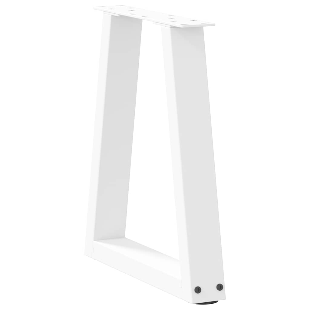 Gambe per Tavolo Pranzo a V 2 pz Bianco 28x(42-43,3)cm Acciaio - homemem39