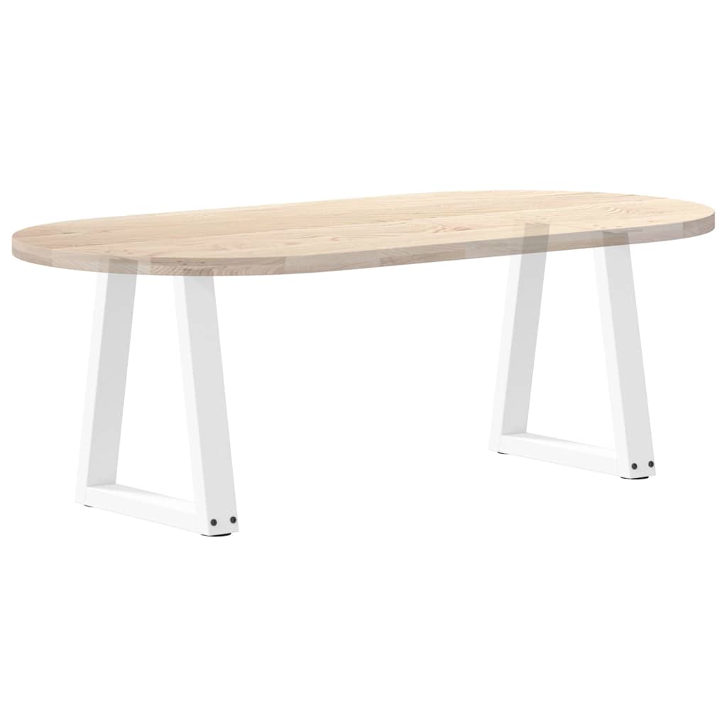 Gambe per Tavolo Pranzo a V 2 pz Bianco 28x(42-43,3)cm Acciaio - homemem39