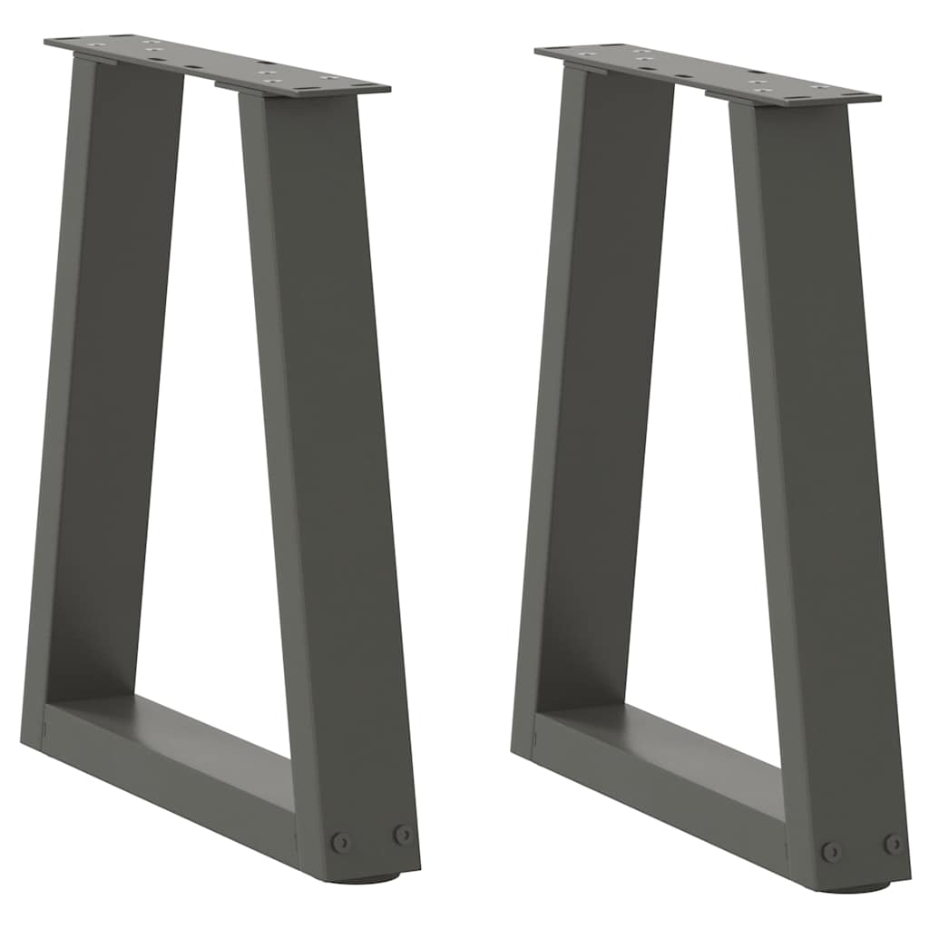 Gambe Tavolo Pranzo a V 2 pz Antracite 28x(42-43,3)cm Acciaio - homemem39
