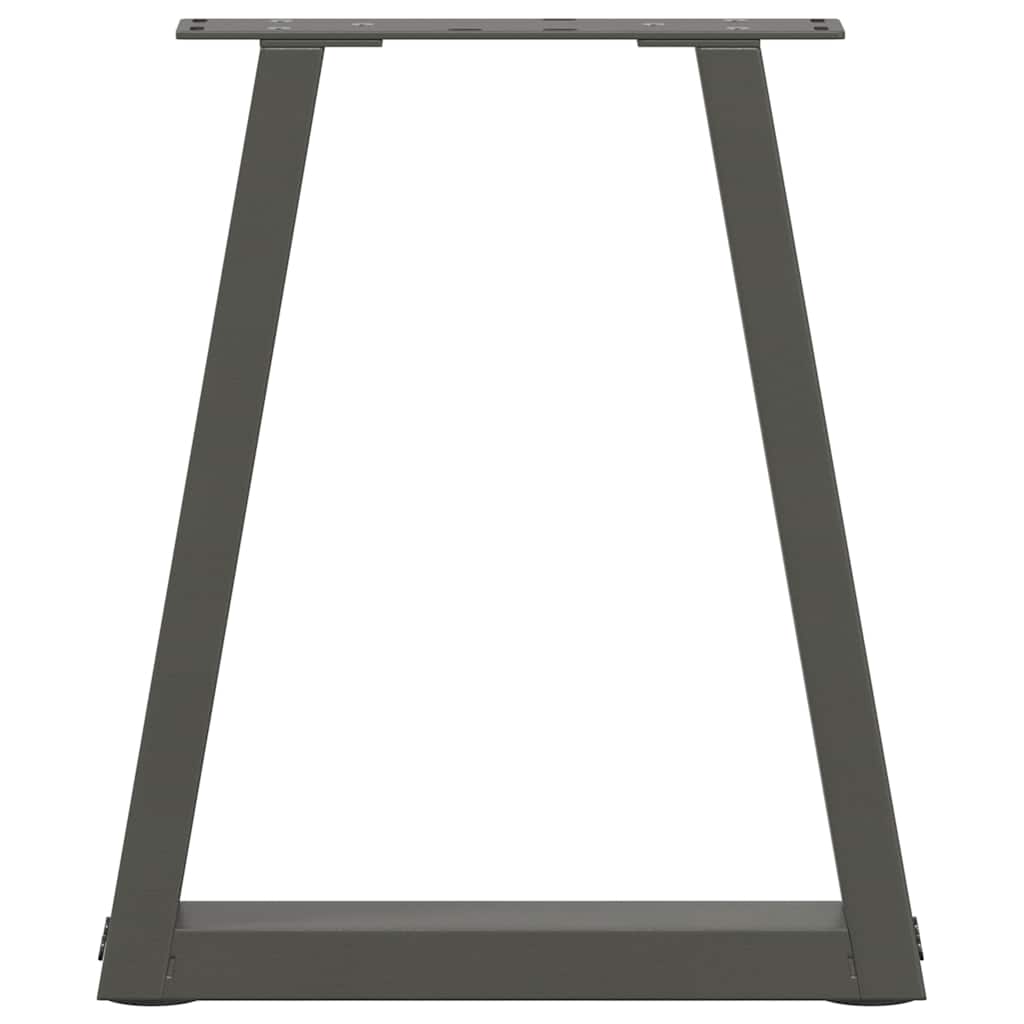 Gambe Tavolo Pranzo a V 2 pz Antracite 28x(42-43,3)cm Acciaio - homemem39