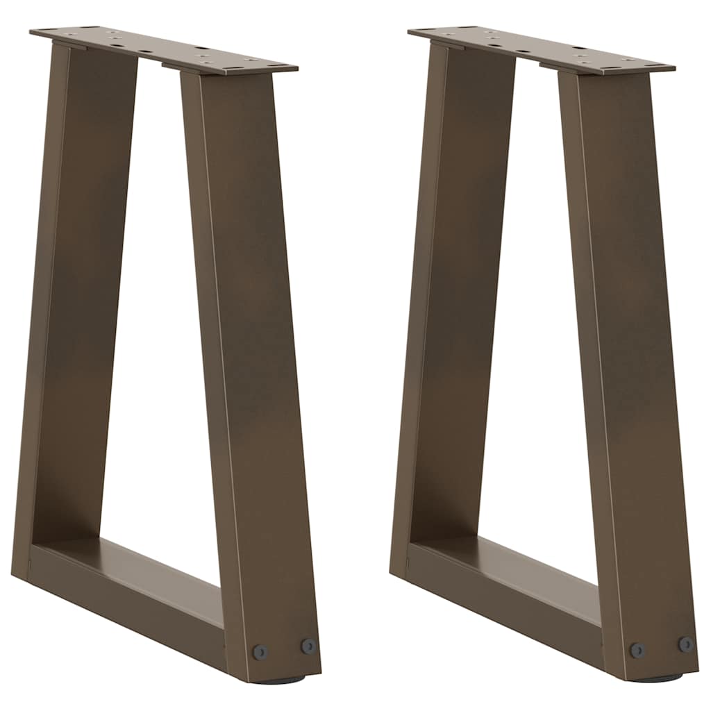Gambe per Tavolo Pranzo a V 2pz Naturale 28x(42-43,3)cm Acciaio - homemem39