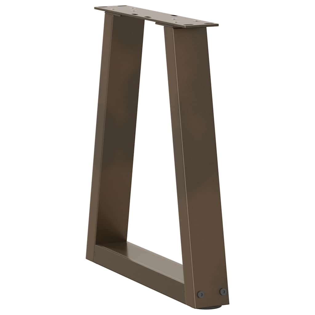 Gambe per Tavolo Pranzo a V 2pz Naturale 28x(42-43,3)cm Acciaio - homemem39