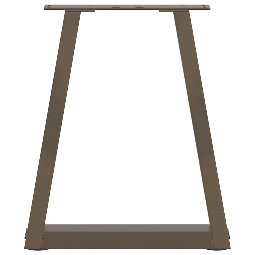 Gambe per Tavolo Pranzo a V 2pz Naturale 28x(42-43,3)cm Acciaio - homemem39