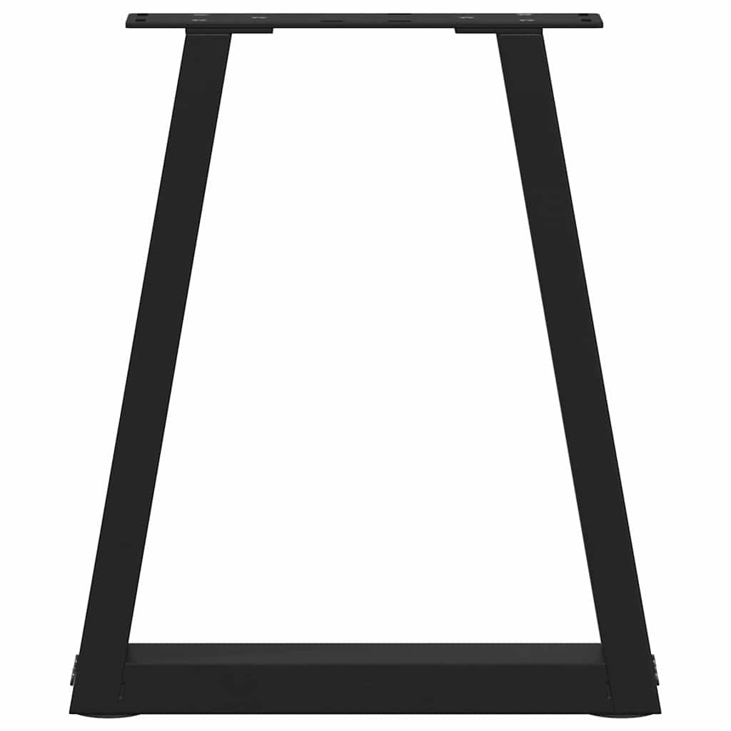 Gambe per Tavolo da Pranzo a V 2 pz Nero 38x(42-43,3)cm Acciaio - homemem39