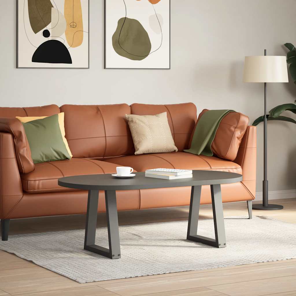 Gambe Tavolo Pranzo a V 2 pz Antracite 38x(42-43,3)cm Acciaio - homemem39