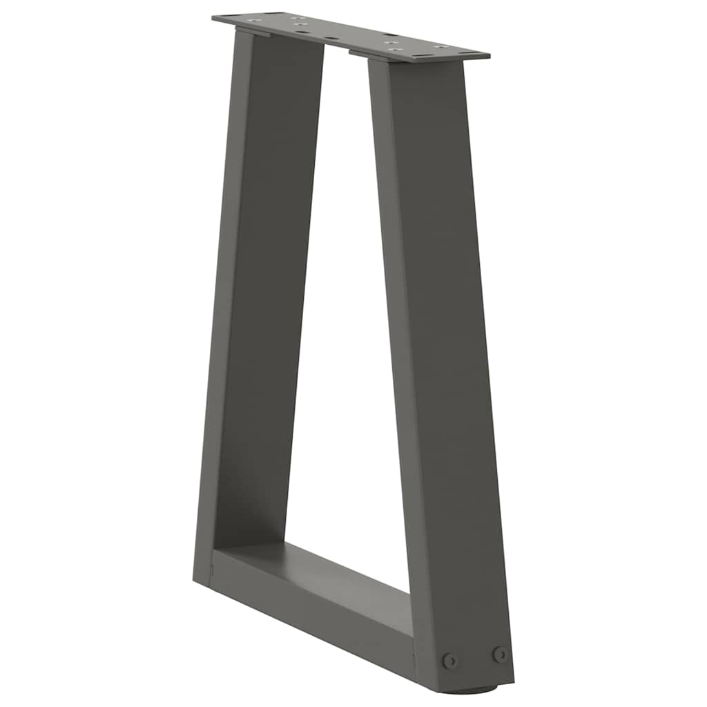 Gambe Tavolo Pranzo a V 2 pz Antracite 38x(42-43,3)cm Acciaio - homemem39
