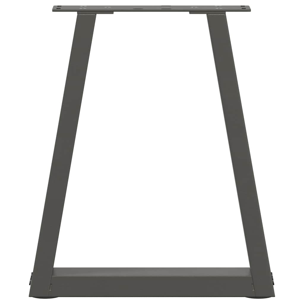Gambe Tavolo Pranzo a V 2 pz Antracite 38x(42-43,3)cm Acciaio - homemem39