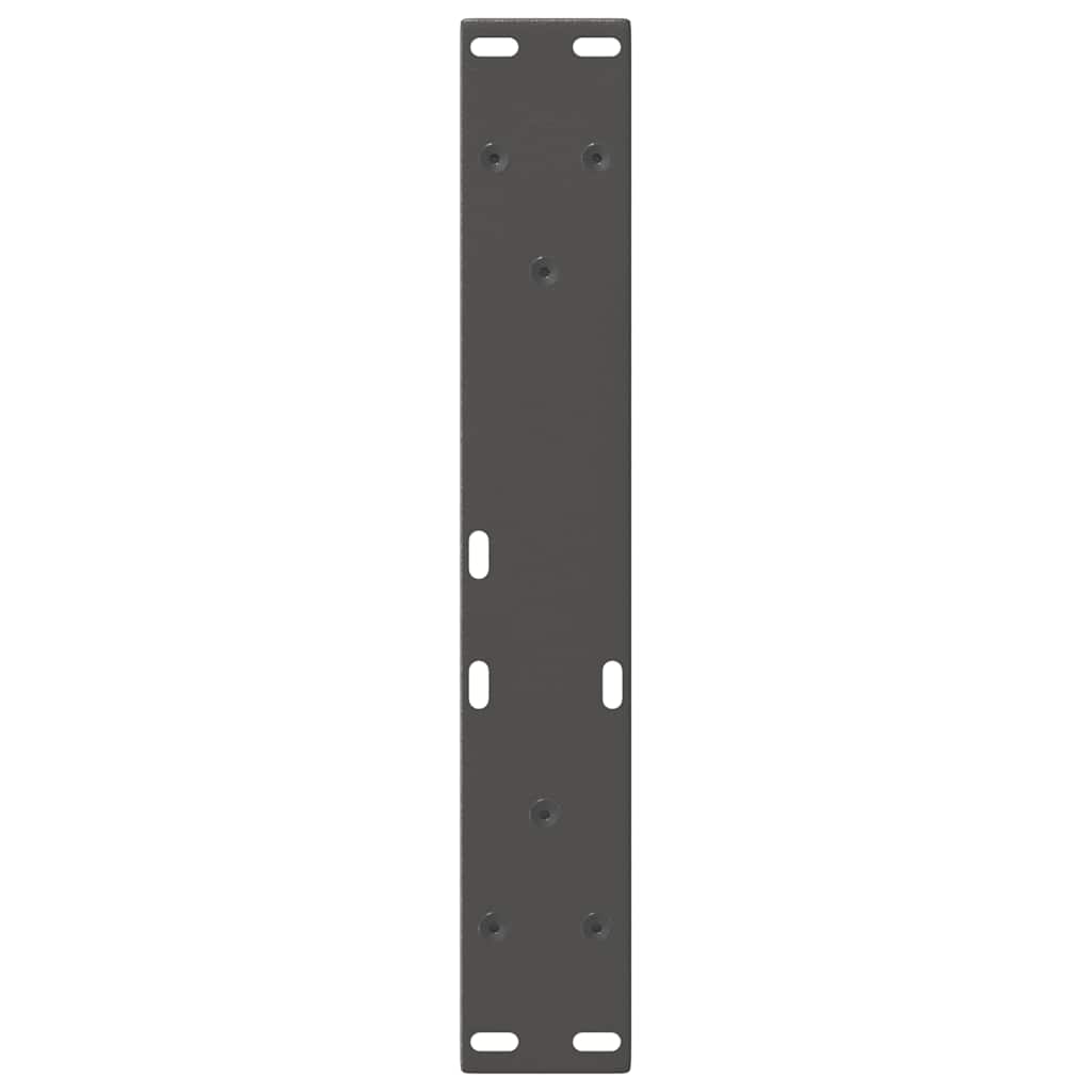 Gambe Tavolo Pranzo a V 2 pz Antracite 38x(42-43,3)cm Acciaio - homemem39