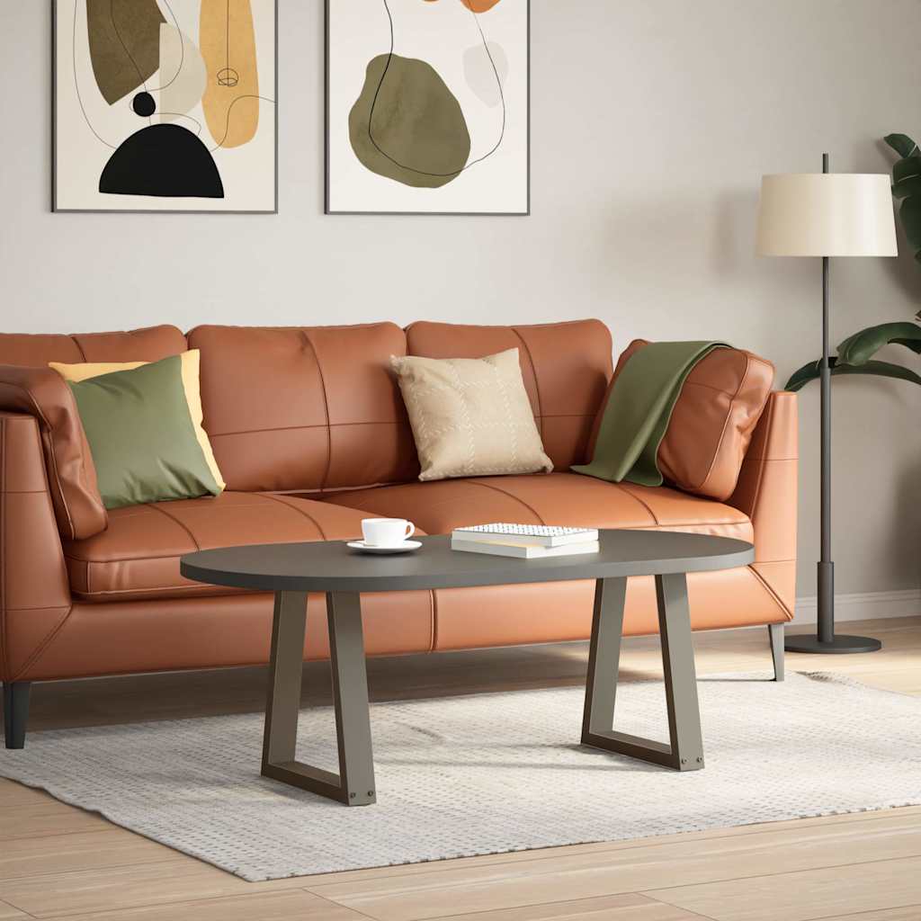 Gambe per Tavolo Pranzo a V 2pz Naturale 38x(42-43,3)cm Acciaio - homemem39