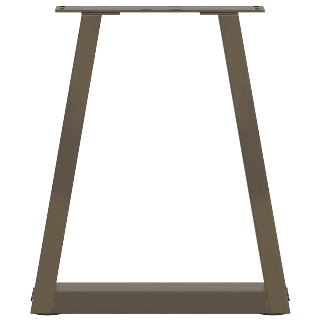 Gambe per Tavolo Pranzo a V 2pz Naturale 38x(42-43,3)cm Acciaio - homemem39