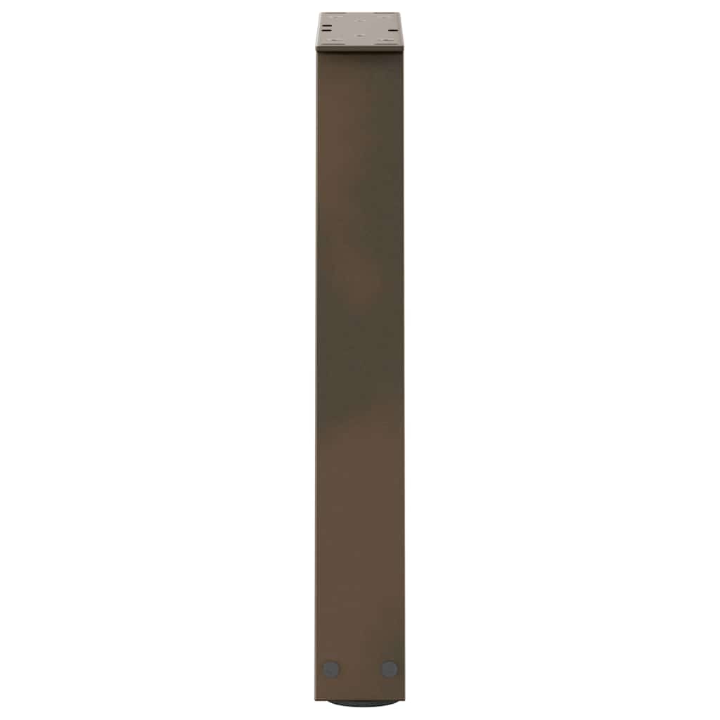 Gambe per Tavolo Pranzo a V 2pz Naturale 38x(42-43,3)cm Acciaio - homemem39