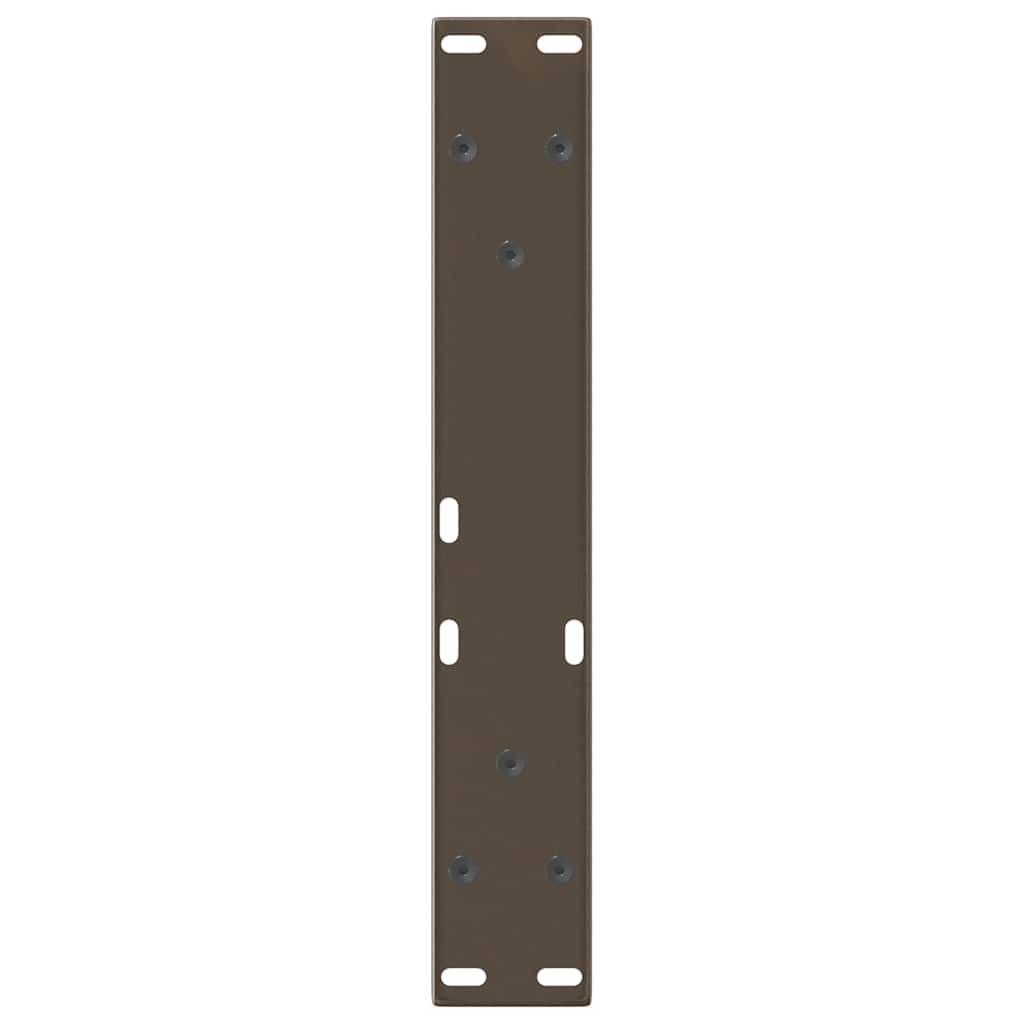 Gambe per Tavolo Pranzo a V 2pz Naturale 38x(42-43,3)cm Acciaio - homemem39