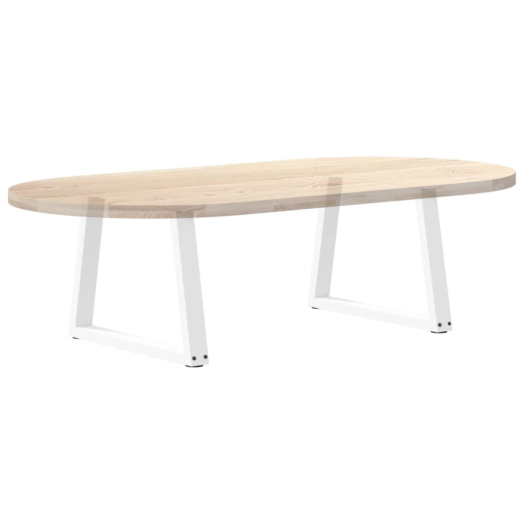 Gambe per Tavolino da Caffè a Forma di V 2 pz Bianche 50x(42-43,3) cm Acciaio - homemem39