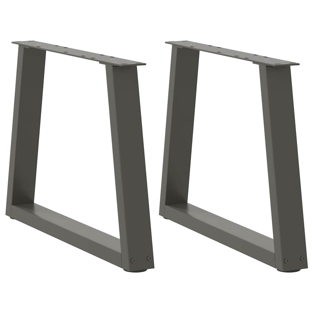 Gambe Tavolo Pranzo a V 2 pz Antracite 50x(42-43,3)cm Acciaio - homemem39