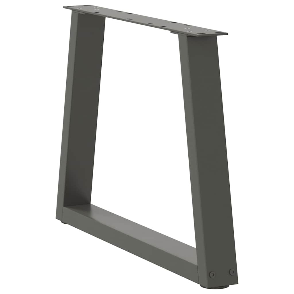 Gambe Tavolo Pranzo a V 2 pz Antracite 50x(42-43,3)cm Acciaio - homemem39