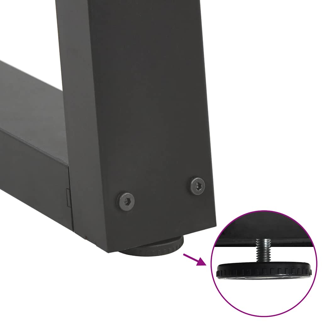 Gambe Tavolo Pranzo a V 2 pz Antracite 50x(42-43,3)cm Acciaio - homemem39