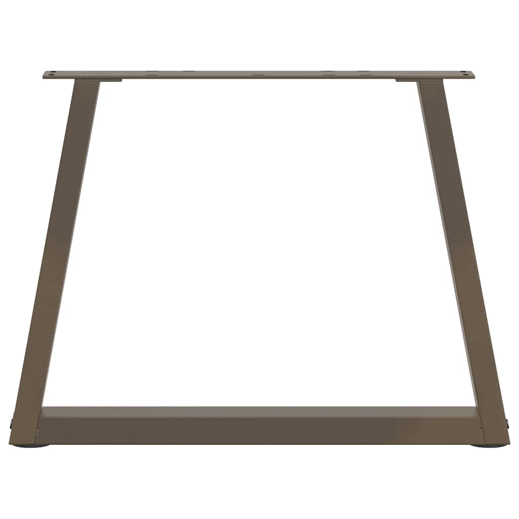 Gambe per Tavolo Pranzo a V 2pz Naturale 50x(42-43,3)cm Acciaio - homemem39