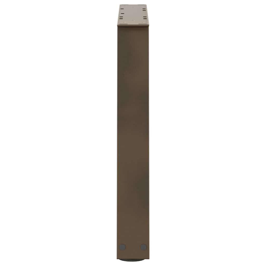 Gambe per Tavolo Pranzo a V 2pz Naturale 50x(42-43,3)cm Acciaio - homemem39