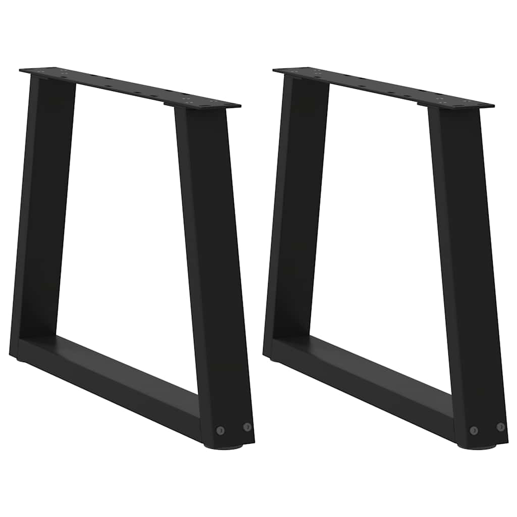 Gambe per Tavolo da Pranzo a V 2 pz Nero 60x(42-43,3)cm Acciaio - homemem39