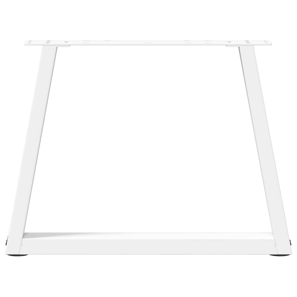 Gambe per Tavolo Pranzo a V 2 pz Bianco 60x(42-43,3)cm Acciaio - homemem39