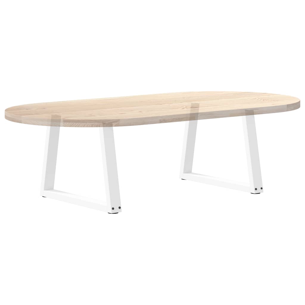 Gambe per Tavolo Pranzo a V 2 pz Bianco 60x(42-43,3)cm Acciaio - homemem39