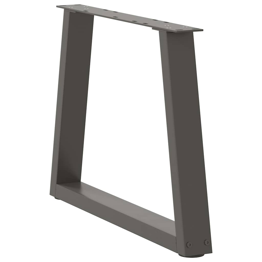 Gambe Tavolo Pranzo a V 2 pz Antracite 60x(42-43,3)cm Acciaio - homemem39