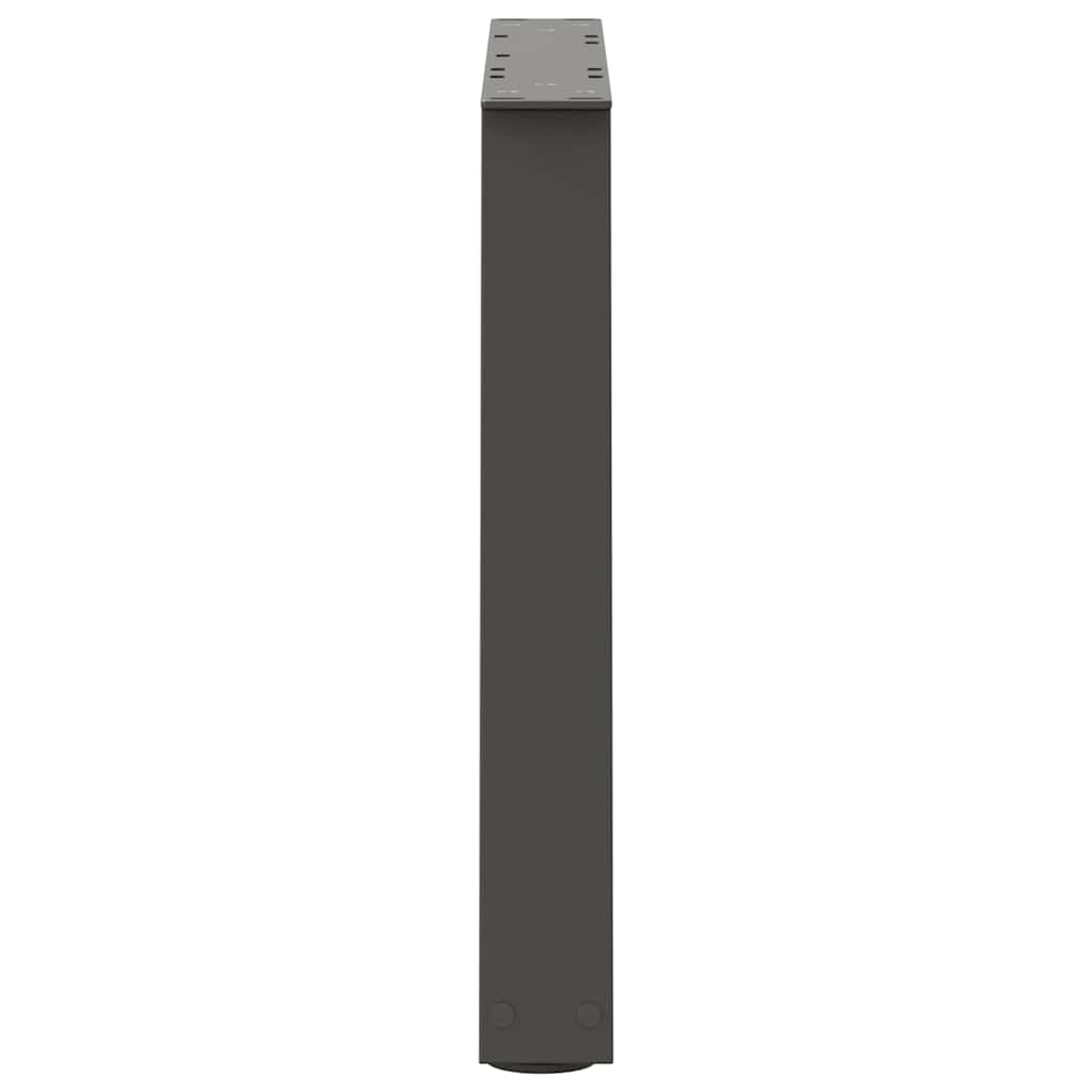 Gambe Tavolo Pranzo a V 2 pz Antracite 60x(42-43,3)cm Acciaio - homemem39