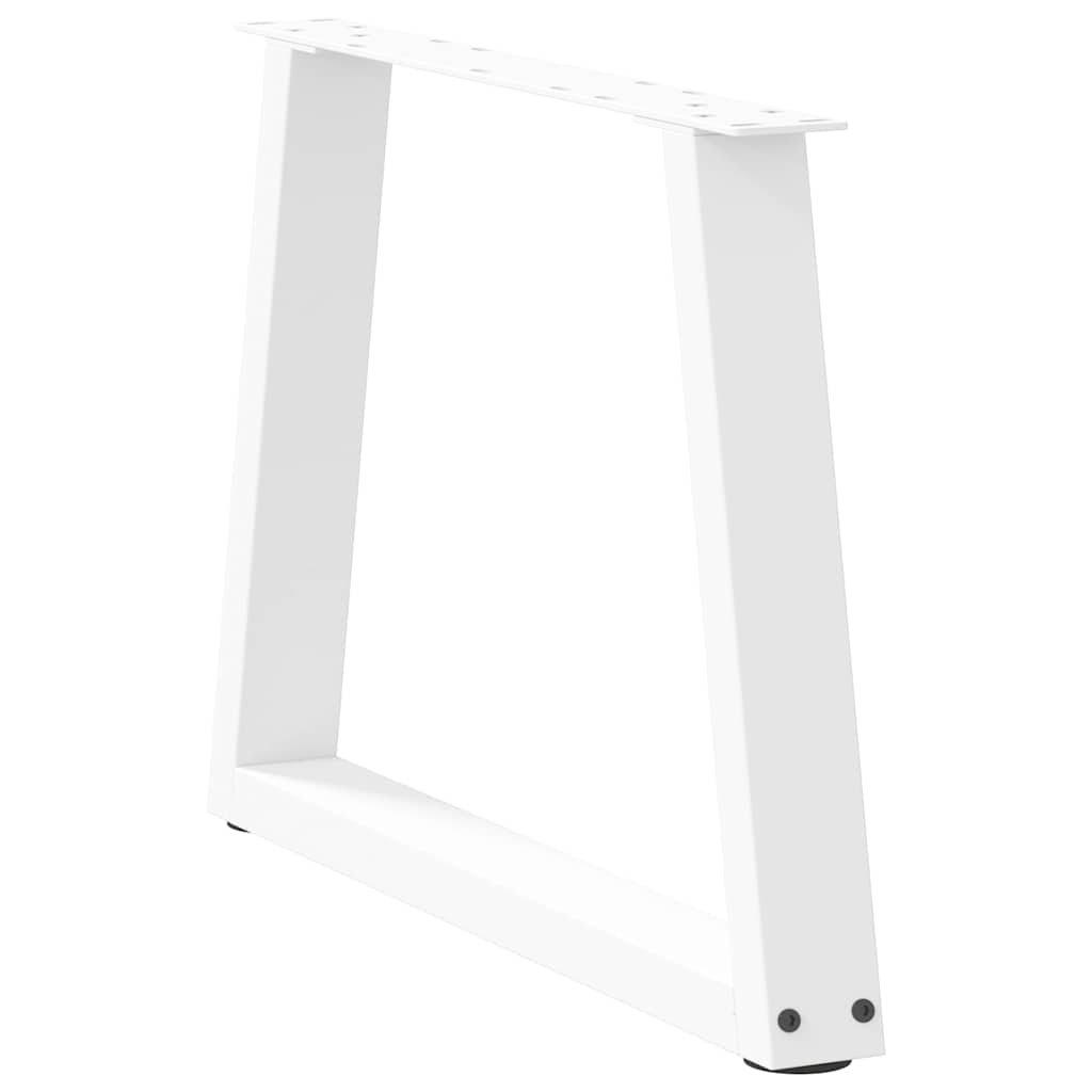 Gambe per Tavolo Pranzo a V 2 pz Bianco 70x(42-43,3)cm Acciaio - homemem39