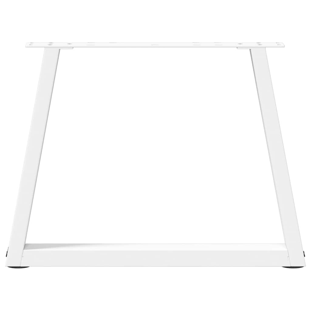Gambe per Tavolo Pranzo a V 2 pz Bianco 70x(42-43,3)cm Acciaio - homemem39