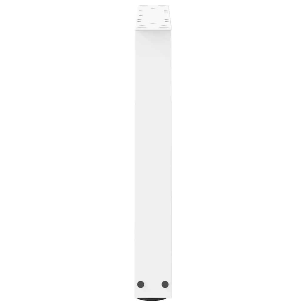 Gambe per Tavolo Pranzo a V 2 pz Bianco 70x(42-43,3)cm Acciaio - homemem39