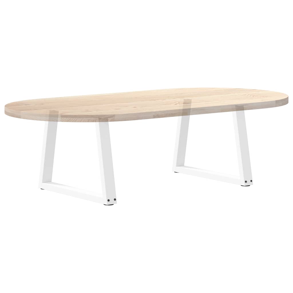 Gambe per Tavolo Pranzo a V 2 pz Bianco 70x(42-43,3)cm Acciaio - homemem39