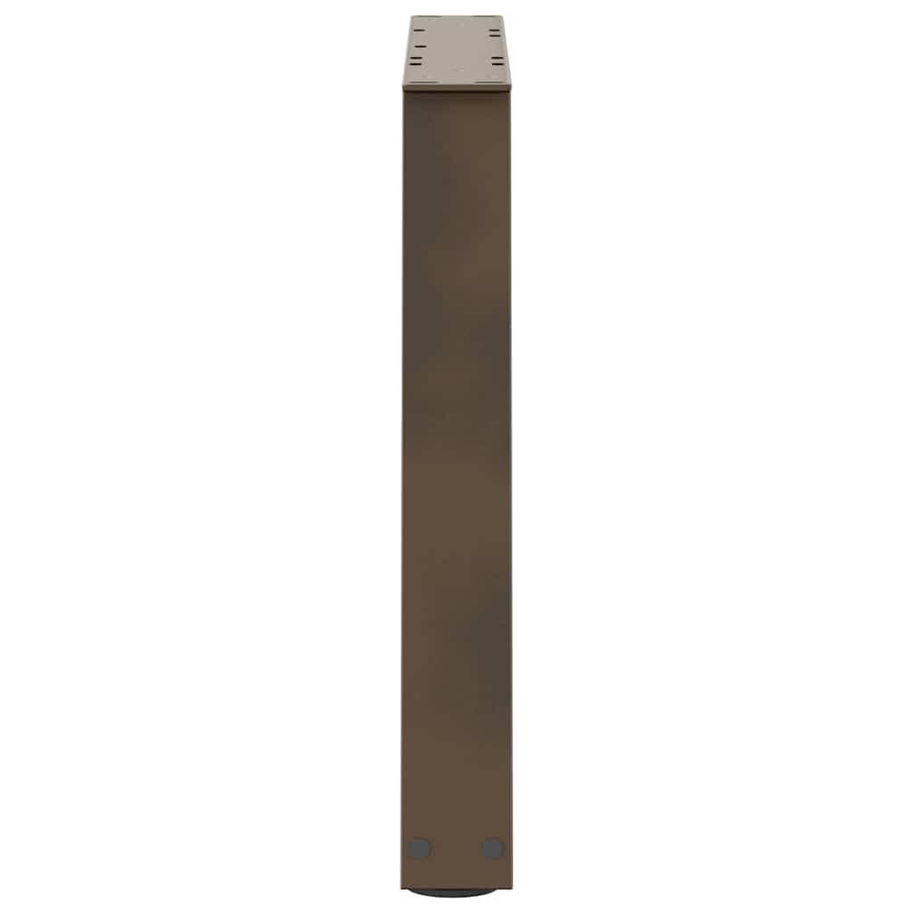 Gambe per Tavolo Pranzo a V 2pz Naturale 70x(42-43,3)cm Acciaio - homemem39